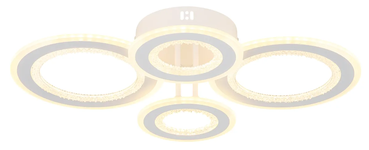 Globo ANTHONY ceiling light - metal white matt - acrylic crystal clear