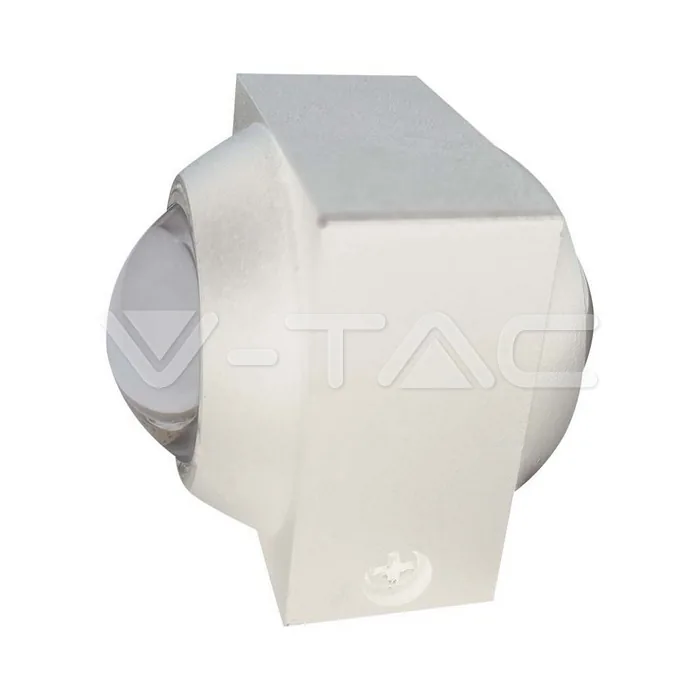 V-Tac 2W LED Wall Light Up & Down 4000K White Body IP54