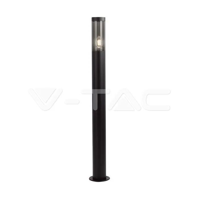 V-Tac Bollard Garden Light E27 Holder 1m Height Black Body IP44