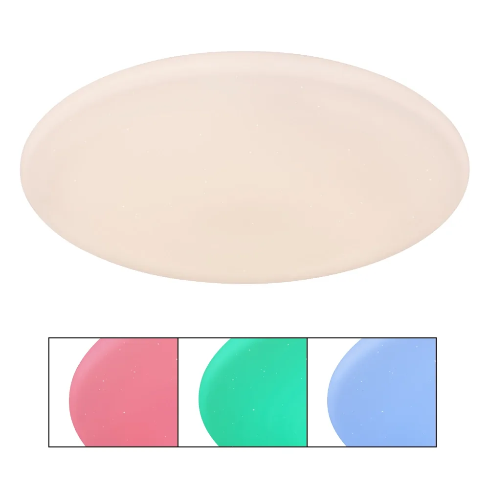 Globo RENA ceiling light - metal white - acrylic opal sparkle