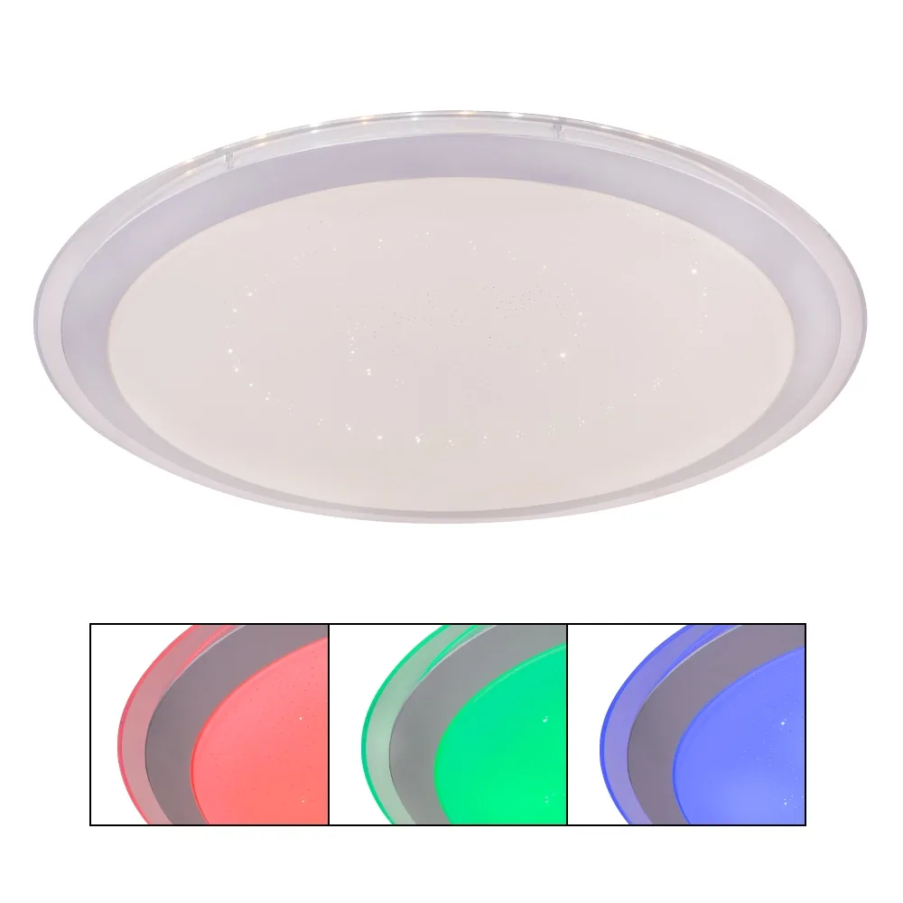 Globo CARRY ceiling light - metal white - acrylic opal sparkle