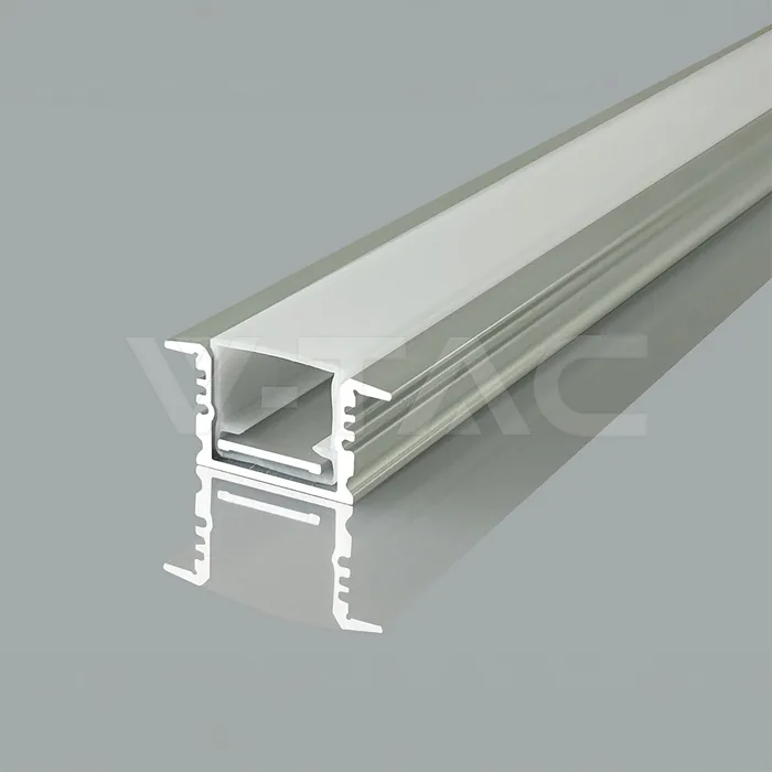 V-Tac LED Strip Mounting Kit With Diffuser Floor Profile Recessed 2000*17*14mm