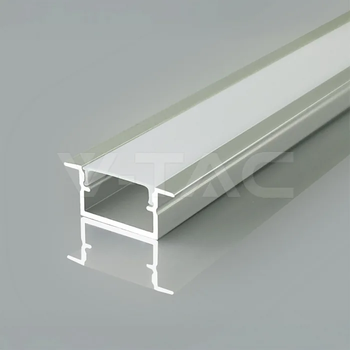 V-Tac LED Strip Mounting Kit With Diffuser Recessed 2000*17*10mm
