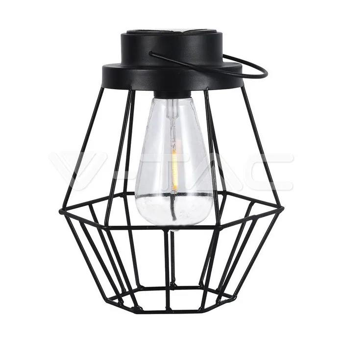 V-Tac LED Solar Lamp with Handle Black