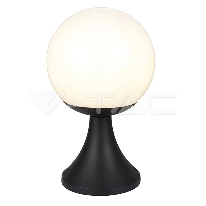 V-Tac Stand Lamp 1xE27 Matt Black Opal Plastic C Ball