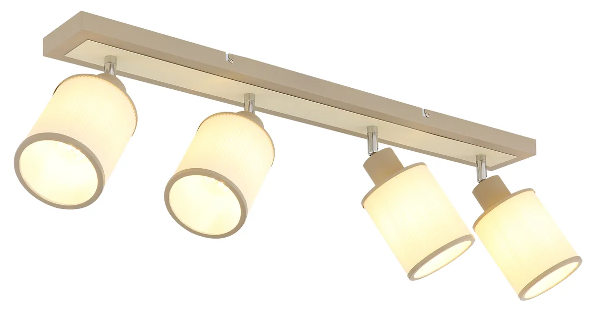 Globo ALUMA spotlights - metal sand colored matt - textile beige