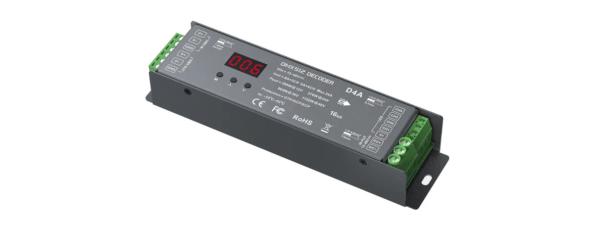 LTECH 4CH CV DMX/RDM Decoder D4A