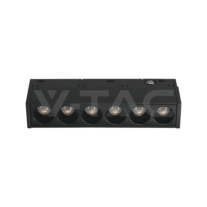 V-Tac 5W 48V Magnetic Linear Spot Light Aluminum 6400K Black Body