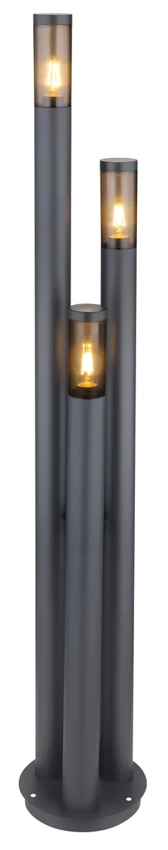 Globo BOSTON Outdoor Light - stainless steel anthracite - plastic smoke colored