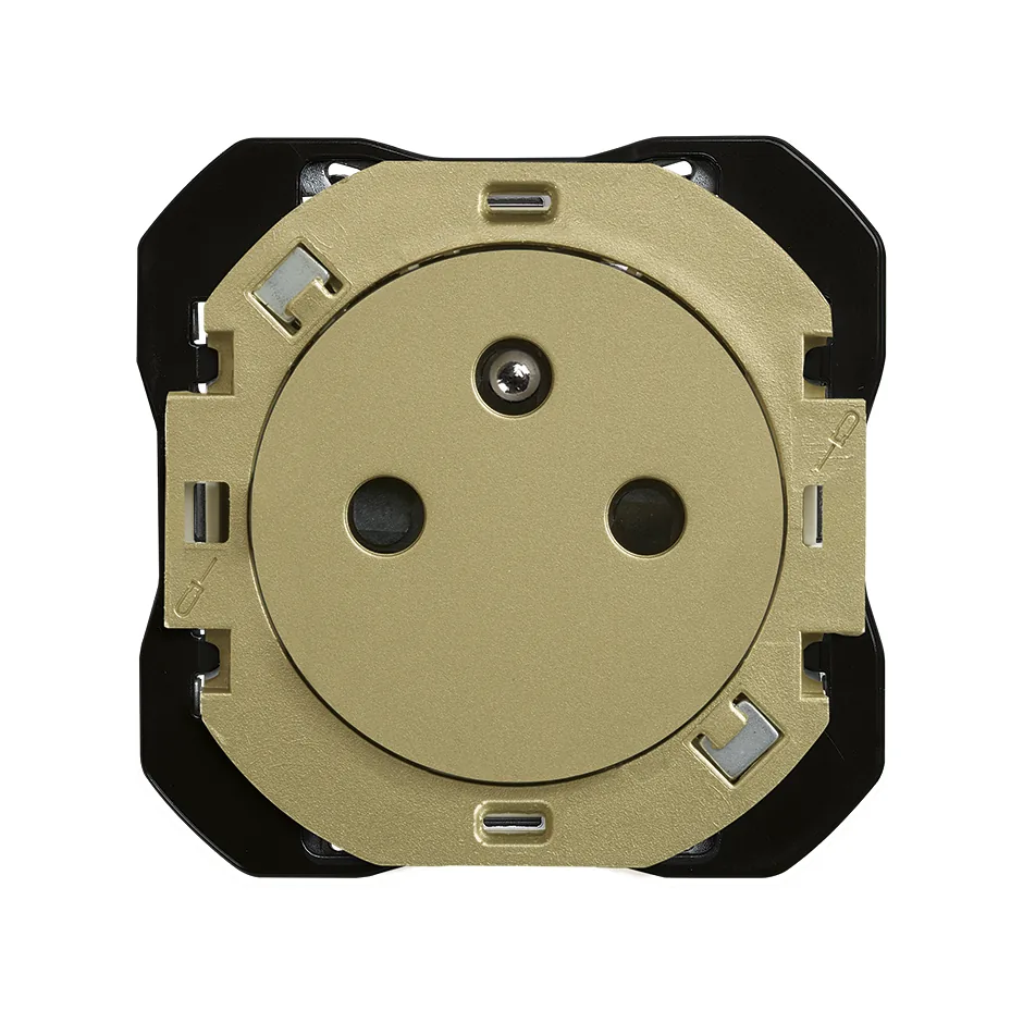 Simon 2P+T socket outlet CLEAN 16A 250V~ screw connection bronze Simon 270