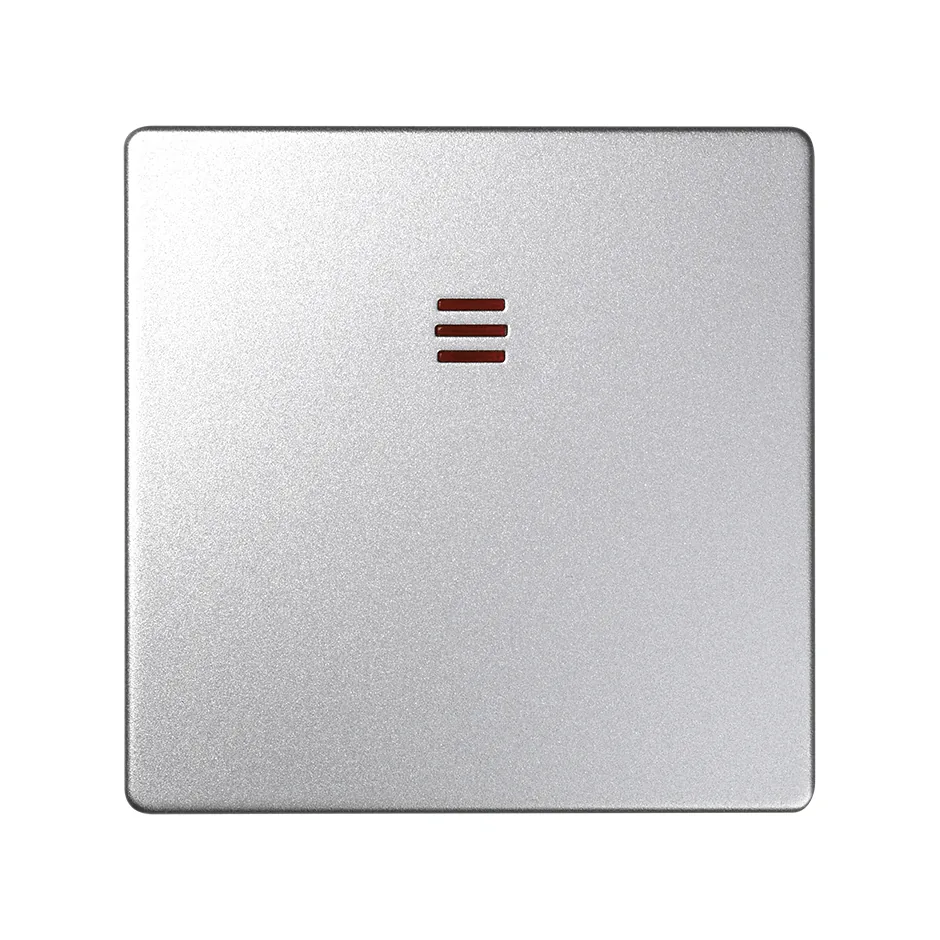 Simon Single rocker for switches with indicator light cold aluminium Simon 82 Detail