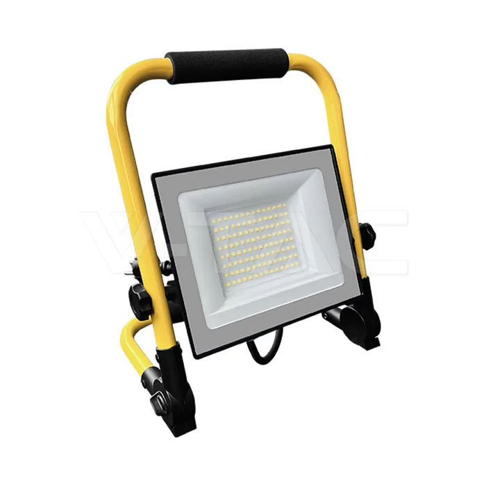 V-Tac 50W LED Floodlight CREE CHIP Black Body L Stand EU Plug 6400K