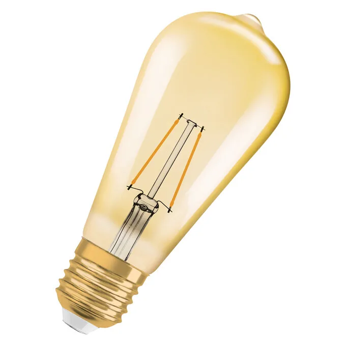 Ledvance Vintage 1906 Edison 22 Filament 2.5W 824 Gold E27