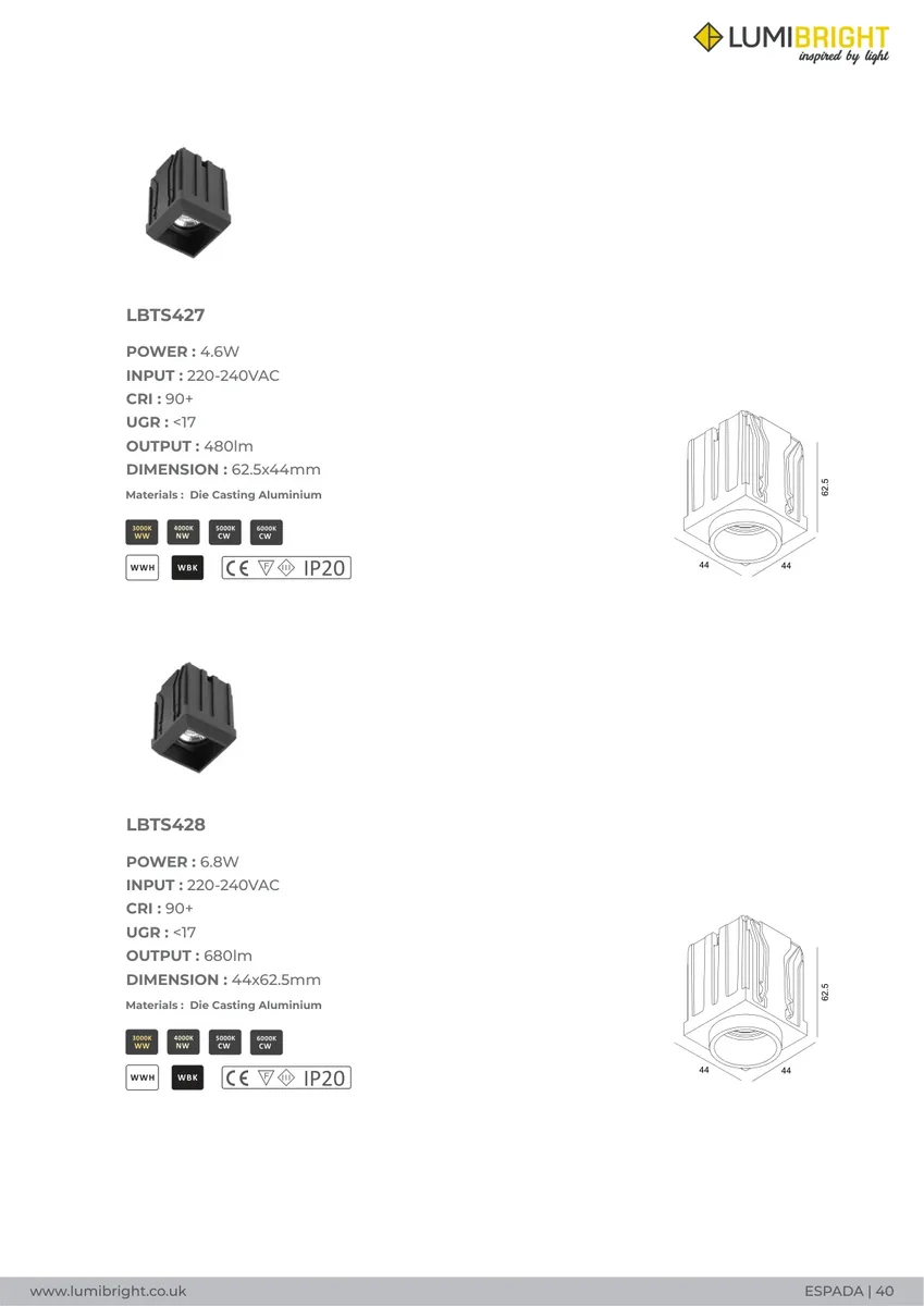 Lumibright Espada LBTS427 Track Light
