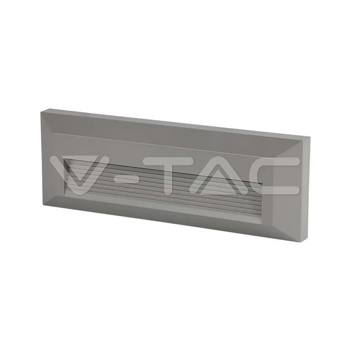 V-Tac 3W LED Step Light Grey Body Round Rectangle 3000K