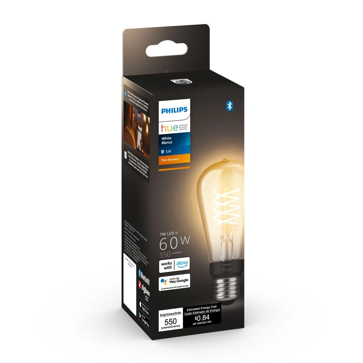 Signify Hue Edison ST19 E26 Filament LED Bulb White
