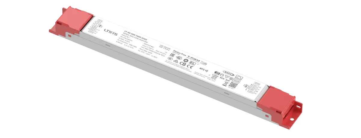 LTECH 60W 500-1500mA NFC DALI-2 DT6 CC Linear Intelligent Driver LF-60-500-1500-G1D2 (External)