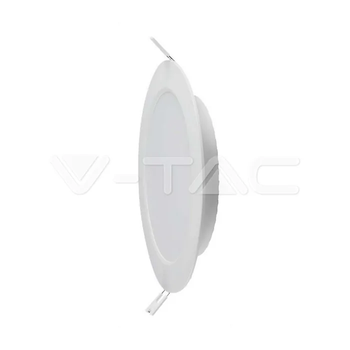 V-Tac 6W LED SAMSUNG Chip Backlit Panel Recessed Round 4000K