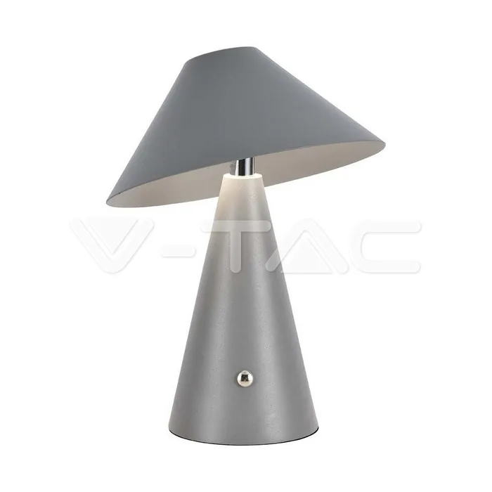 V-Tac LED Table Lamp 1800mAh Battery 180 x 240 3 in 1 Grey Body