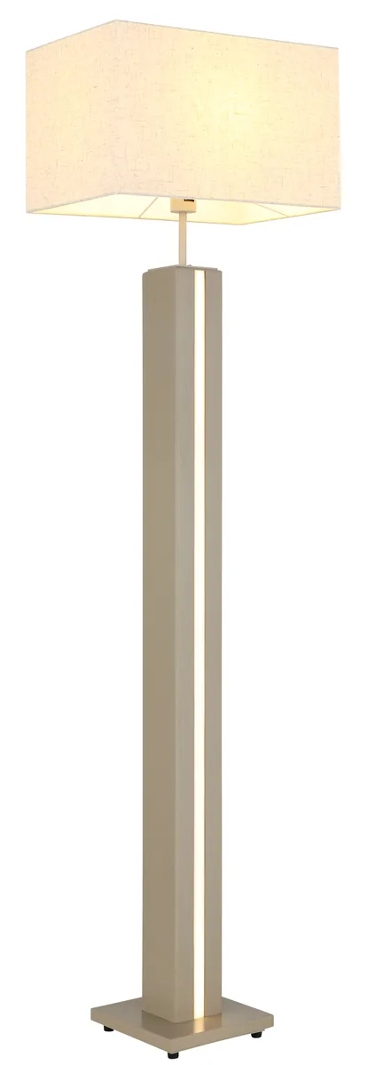 Globo FOREST Floor lamp - MDF sand colored matt - linen natural color