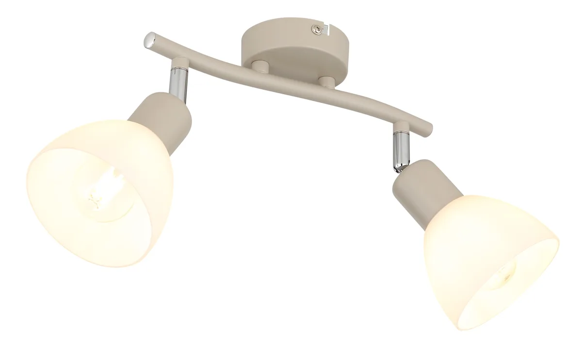 Globo DAYTONA spotlights - metal sand colored matt - glass opal