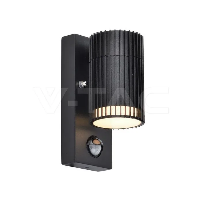 V-Tac GU10 Wall Light Holder Single Head IP44 PIR Sensor