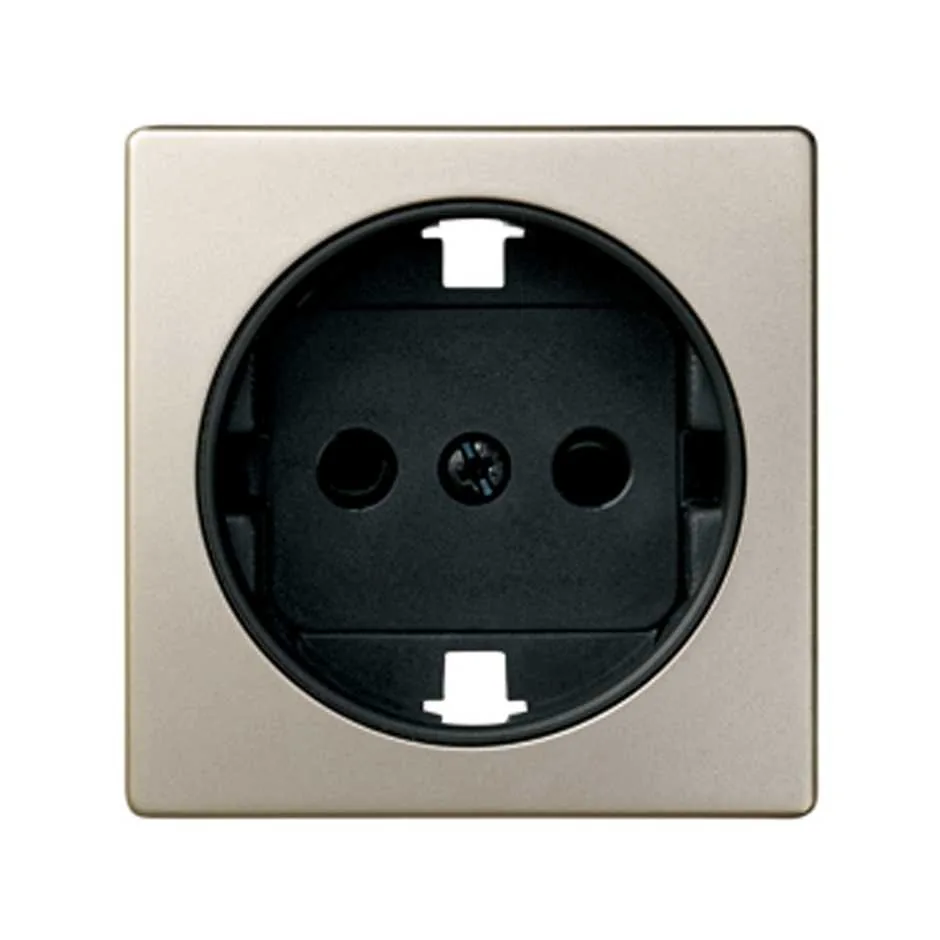 Simon Cover with safety device for German socket outlet champagne Simon 82