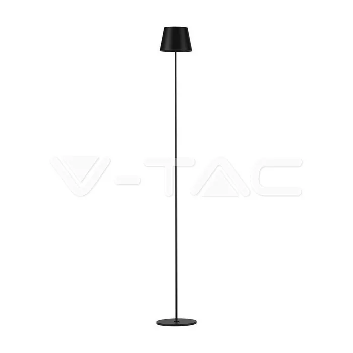 V-Tac 4W LED Floor Lamp Black Body 3000K IP54