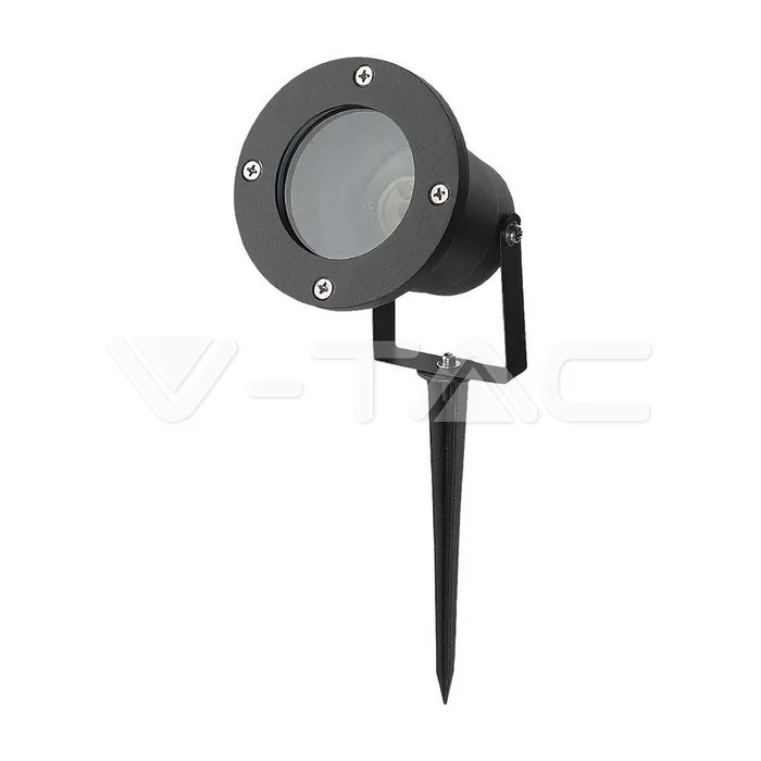 V-Tac Garden Spike Aluminum GU10 Fitting Black Body IP65