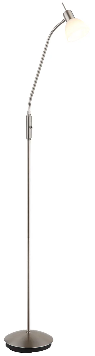 Globo MALTE Floor lamp - metal nickel matt - glass opal