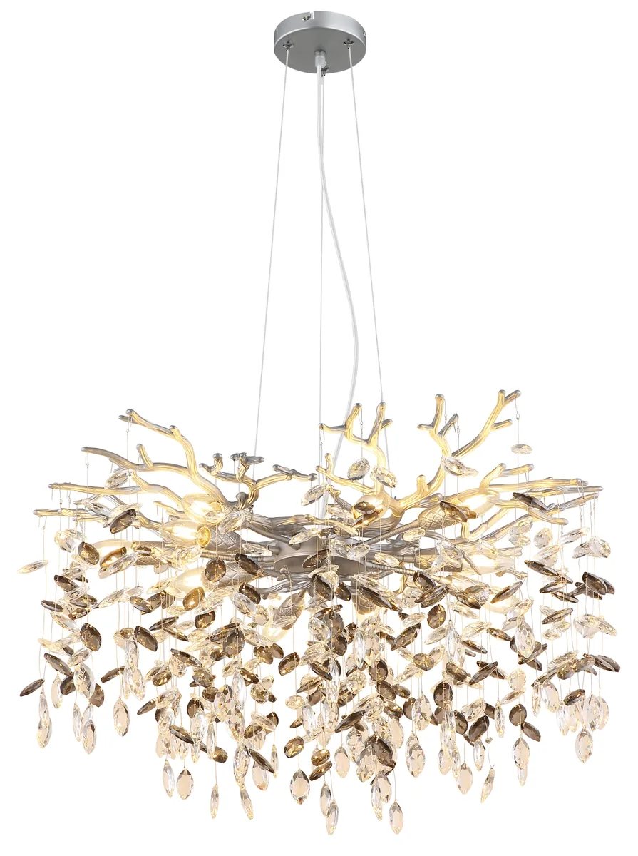 Globo QUEENA — metal/crystal silver/smoke