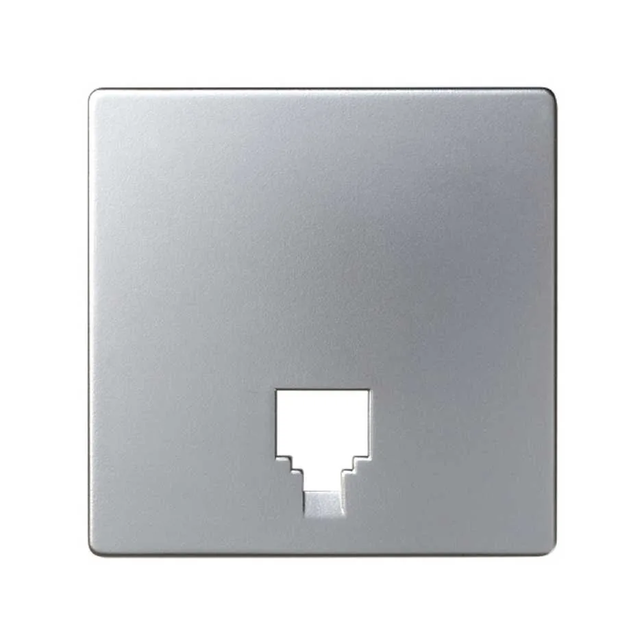 Simon Plate for telephone sockets with RJ11 and RJ12 connectors aluminium Simon 82