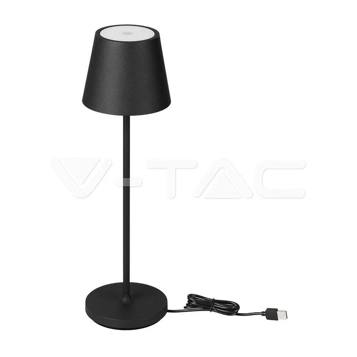 V-Tac 1.5W LED Table Lamp 3000K IP54 Sand Black Body