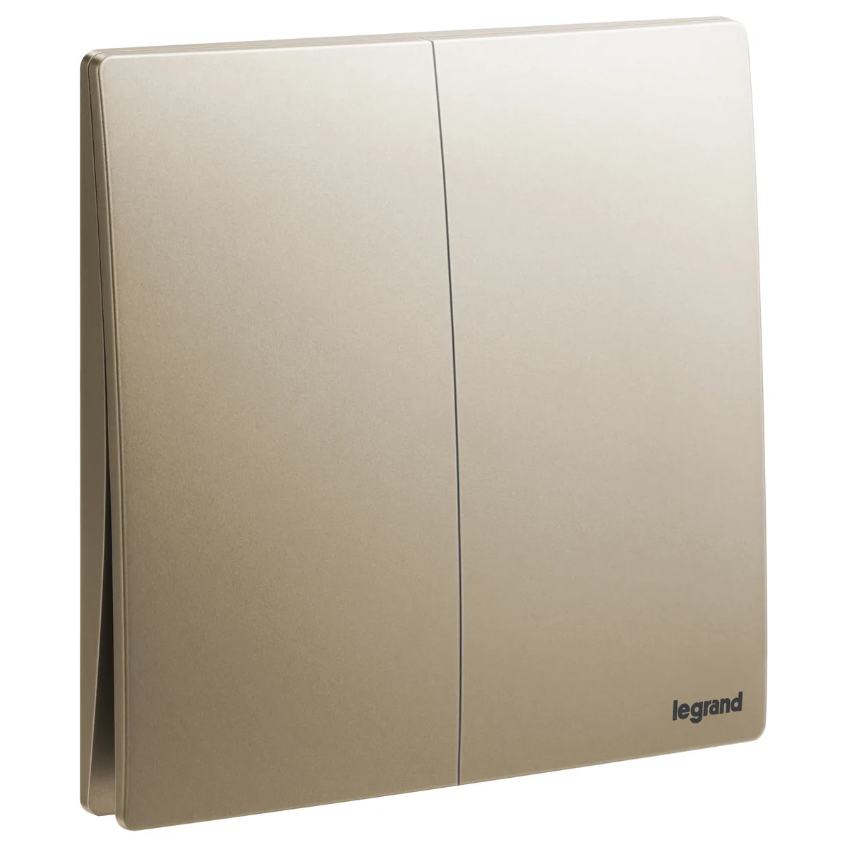 Legrand Mallia Senses 2 Gang 1 Way Switch 16Ax Dark Bronze