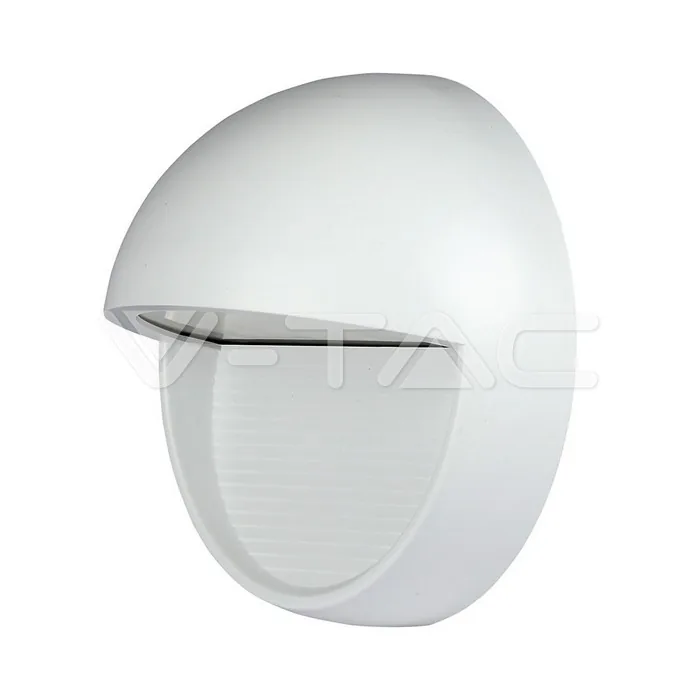 V-Tac 3W LED Steplight White Body Round Natural White