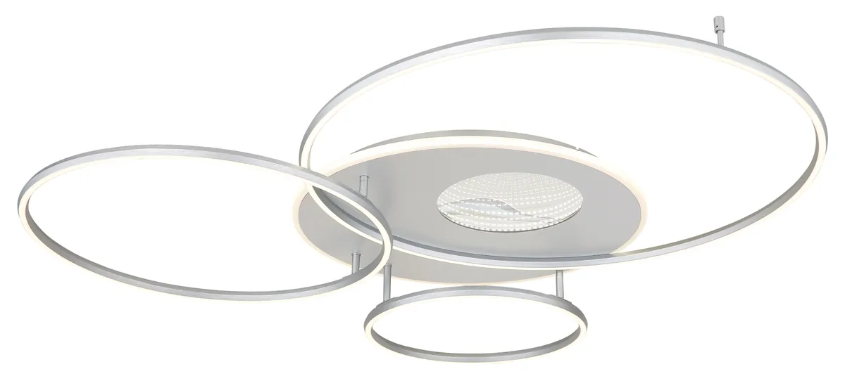 Globo INVERTINA ceiling light - aluminium brushed silver colored matt - plastic opal