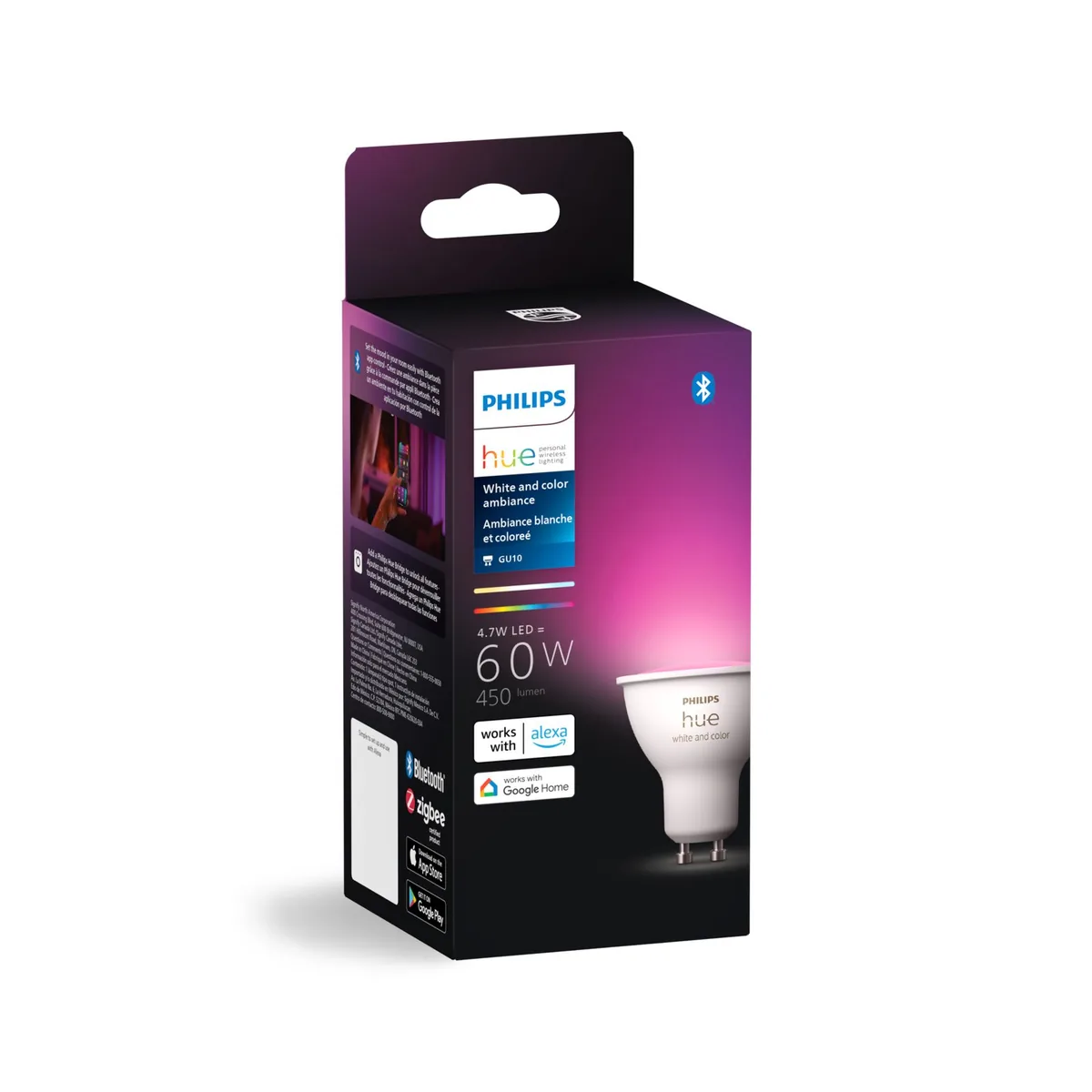 Signify Hue GU10 LED Bulb - White and Color Ambiance