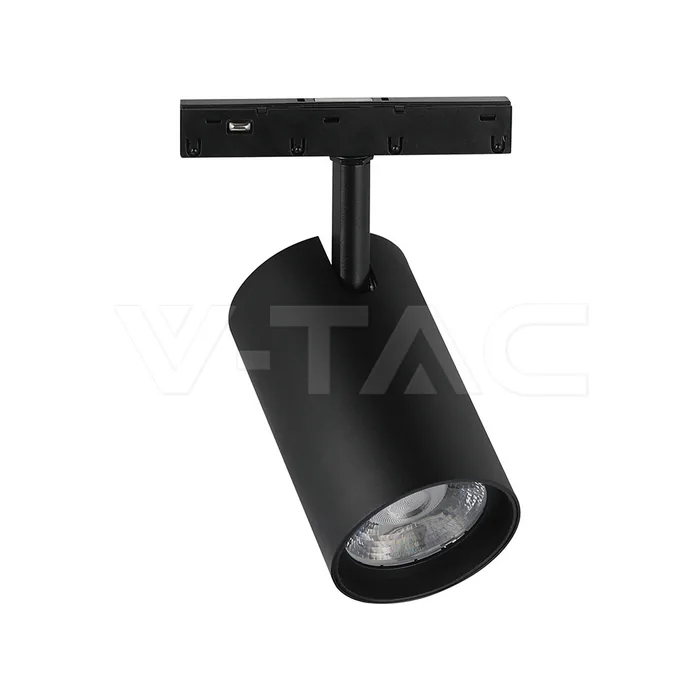 V-Tac 12W 48V Magnetic Track Light Aluminum 6400K Black Body