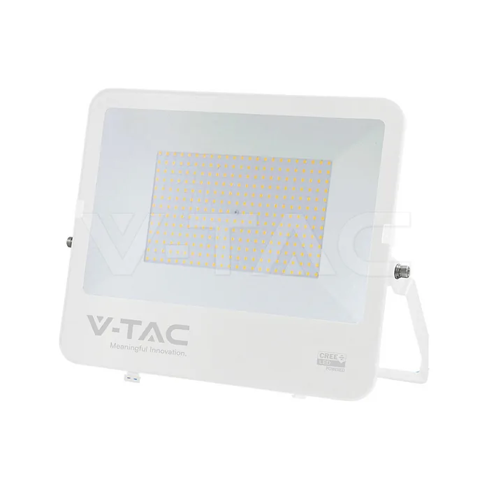 V-Tac 200W LED Floodlight CREE Chip White Body Grey Glass 6500K 135lm/W
