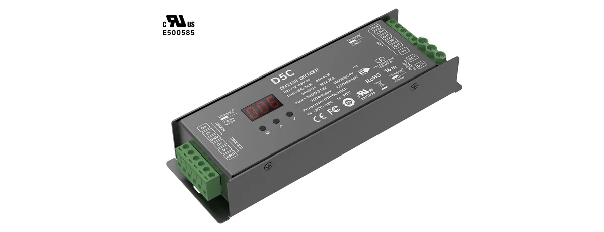 LTECH 5CH CV DMX/RDM Decoder Max D5C