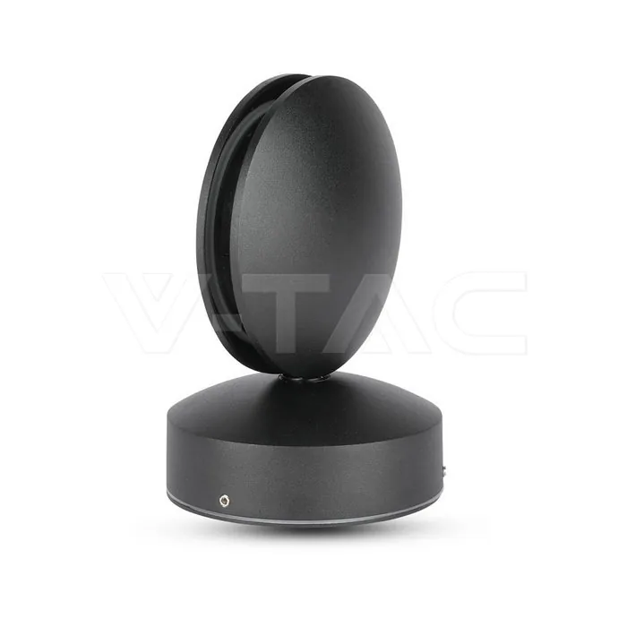 V-Tac 6W LED Wall Light Black Body 4000K IP65
