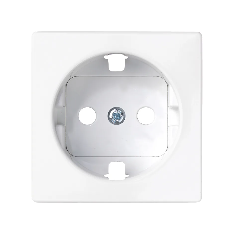 Simon German socket outlet 16A 250V~ with screw terminal connection system matt white Simon 82 Concept