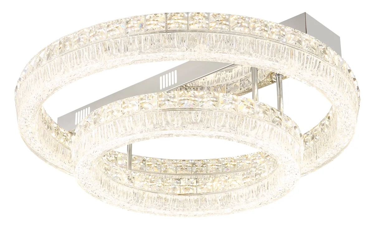 Globo LAUREL ceiling light - metal chromed - acrylic clear