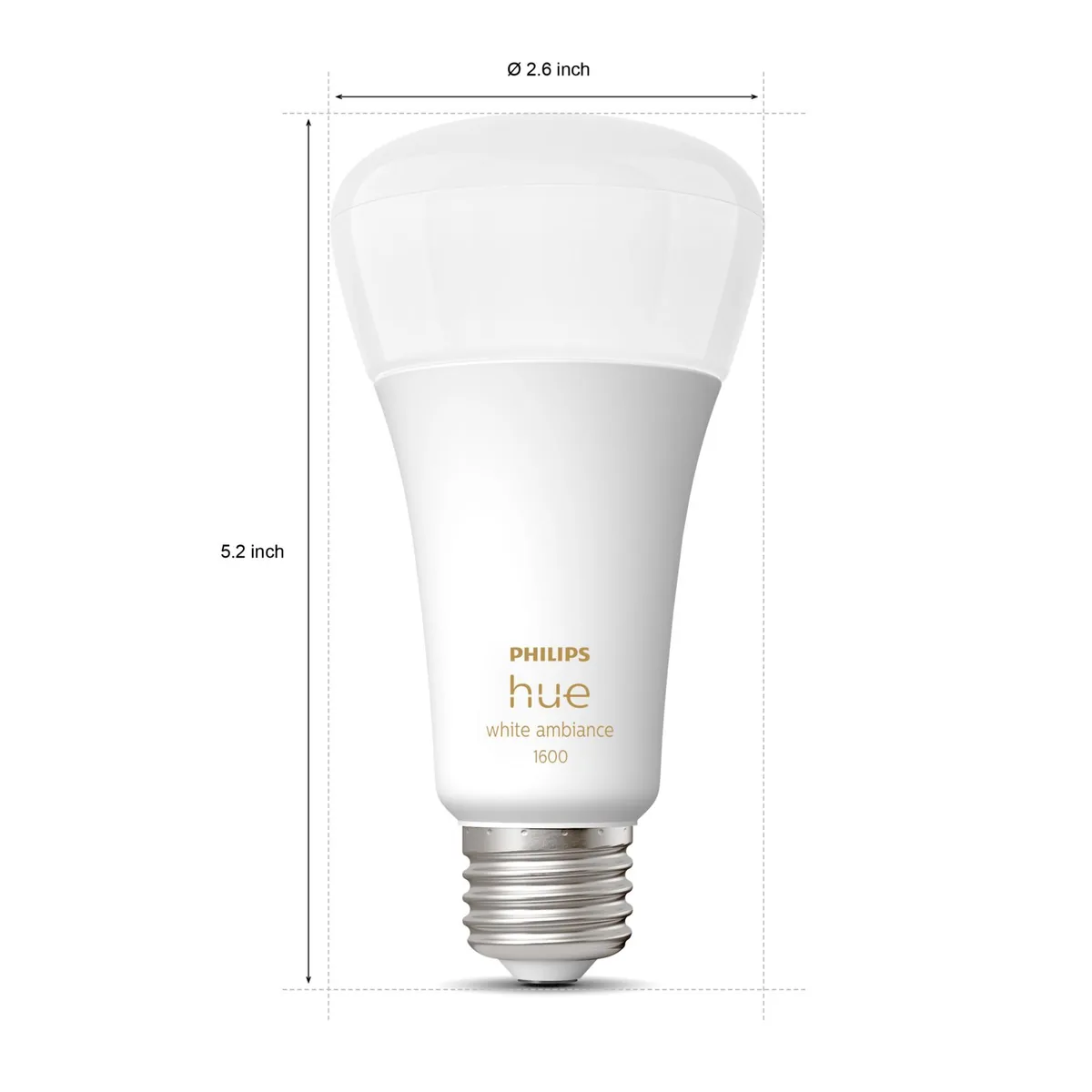 Signify Hue 1-pack A21 E26 100W LED Bulb White Ambiance