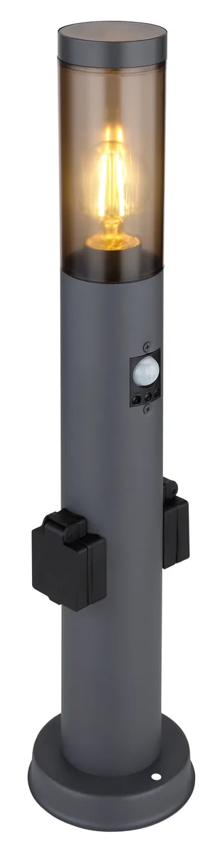 Globo BOSTON Outdoor Light - stainless steel anthracite - plastic smoke colored