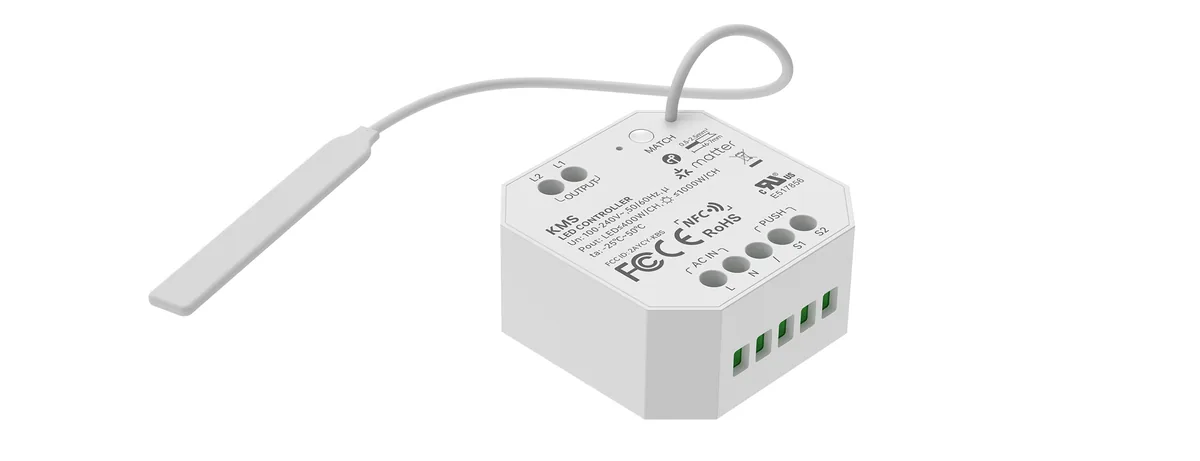 LTECH Push-Relay Matter/Thread dual-relay Switch Module KMS