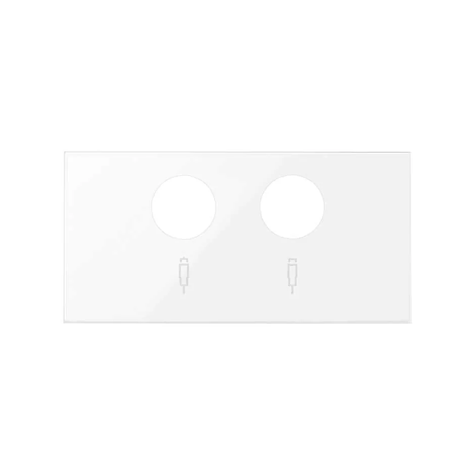 Simon Cover for inductive sockets R / TV + SAT gloss white Simon 100