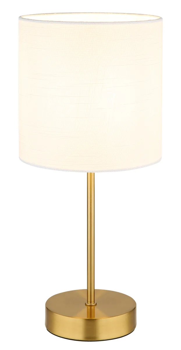 Globo TRUETT — brass, white linen