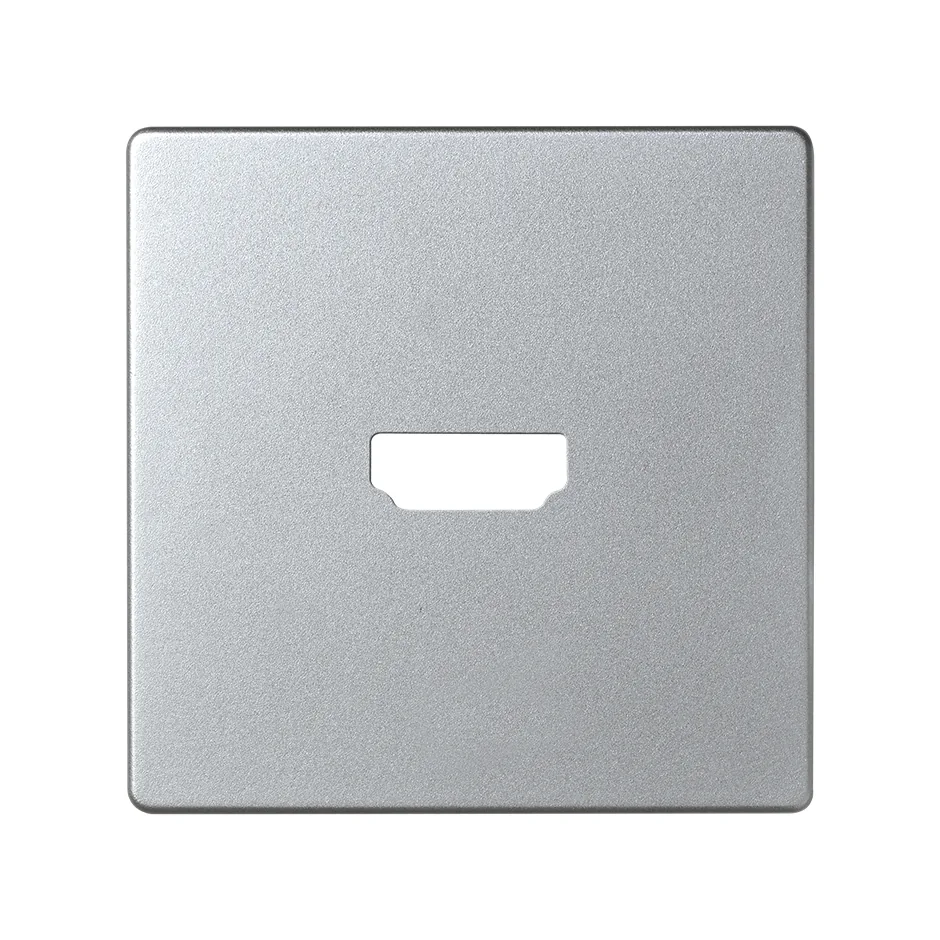 Simon Plate for HDMI v1.4 connector cold aluminium Simon 82 Detail