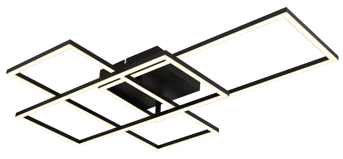 Globo GABRIEL ceiling light - metal black matt - acrylic opal